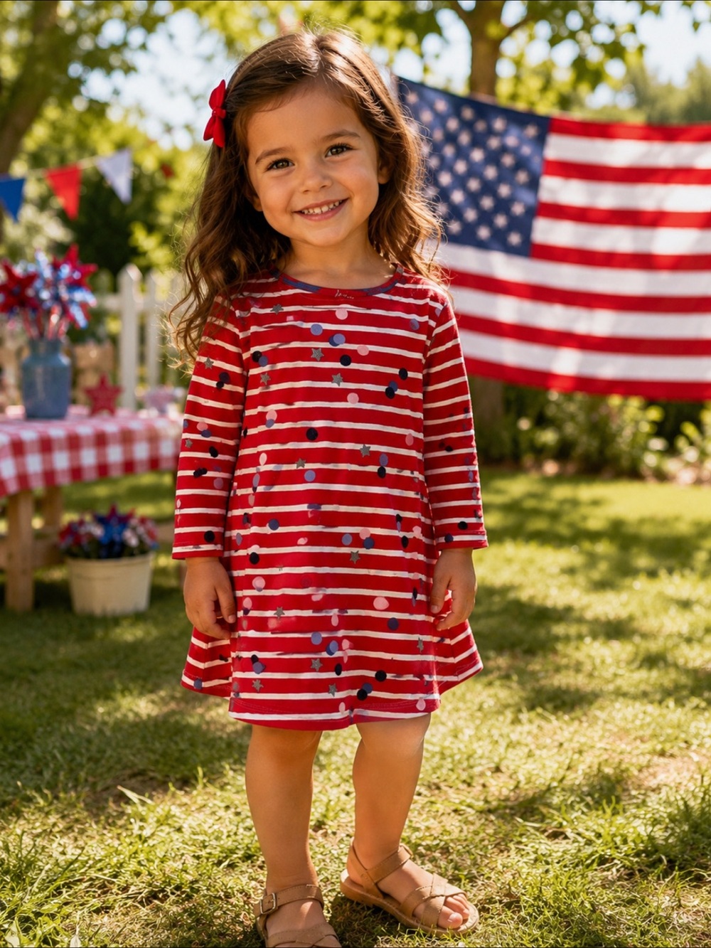 Joules Riviera striped star shift dress, Size, 3y